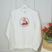 Christmas Adult Sweatshirt-Wonderful Time Of Year-Santa image