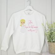 Personalised Communion Sweatshirt-Communion Boy/Girl (White) image