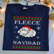 Personalised Christmas Adult T-Shirt-Fleece Navidad image