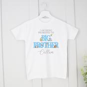 Personalised Big Brother T-Shirt- Blue Animals