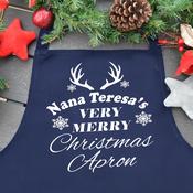 Personalised Christmas Apron- Very Merry Christmas(Adult)