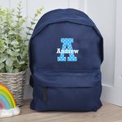 Personalised School Bag-Initial Stars (Holds 12 Litres) image