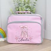 Personalised Pink School Lunch Bag-Ballet