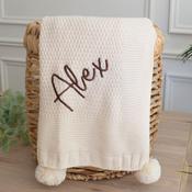 Nova Knit Beige Blanket-You Choose The Thread Colour image