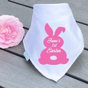 Personalised Easter Billy's Bib- Easter Bunny Silhouette image