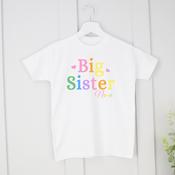 Personalised Big Sister T-Shirt-Multicoloured