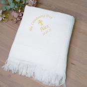 Personalised Luxurious Christening Shawl-Christening Cross