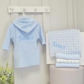 3-piece Muslin Hamper-Blanket &amp;amp; Bathrobe personalised image