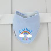 Personalised Billy's Bib-Blue Rainbow