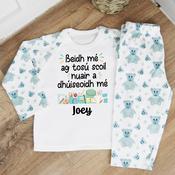 Personalised Kids Pyjamas-When I Wake-IRISH (Blue) image