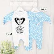 Personalised Father's Day Baby Gro-Grandad DickieBow(Multiple Colours)
