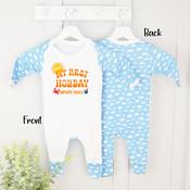 Personalised Baby Grow-First Holiday (Crab) image
