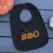 Personalised Black Rounded Bib-Boo image