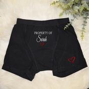 Custom Boxers-Property Of Love Heart