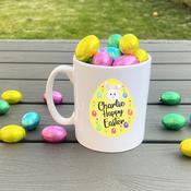 Personalised Easter Eggs Mug-Yellow Easter Egg image
