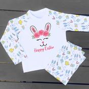 Personalised Kids Easter Pyjamas-Bunny Face (Easter Design) image