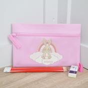Personalised Pink Pencil Case-Bunny