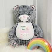 Personalised Teddy-All Details Sleeping Teddy Pink or Blue (Pick Your Teddy)