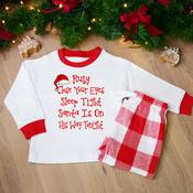 Personalised Kids Christmas Pyjamas-Santa Hat image