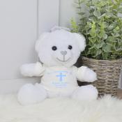 Personalised Small Teddy-Christening Bear (White) image
