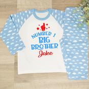 Personalised Sibling Kids Pyjamas-No.1 Brother image