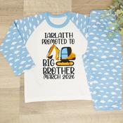 Personalised Sibling Kids Pyjamas-Big Brother-Promoted To Big Brother image