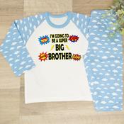 Personalised Sibling Kids Pyjamas-Big Brother-Super Brother