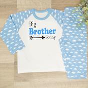 Personalised Sibling Kids Pyjamas-Blue Arrow image