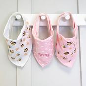 Personalised Billy's Bib Bundles-Pink Clouds &amp;amp; Bees image