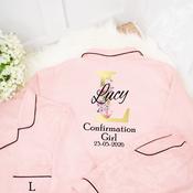 Personalised Pink Confirmation Pyjamas-Gold Initial