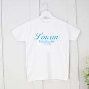 Personalised Communion T-Shirt-Communion Boy Name &amp;amp; Date image