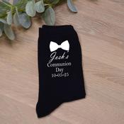 Personalised Communion Socks-Dickie Bow image