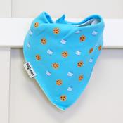 Billy's Bib-Milk &amp;amp; Cookies Bright Blue Bib image