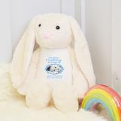 Personalised Christening Teddy Different Styles-Own Image Blue