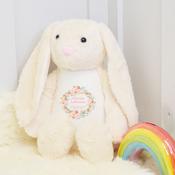 Personalised Christening Teddy Different Styles-Flower Wreath