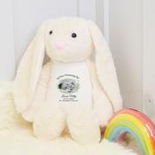 Personalised Christening Teddy Different Styles-Own Image Green Leaf