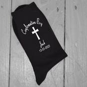 Personalised Confirmation Socks-Confirmation Boy Cross image
