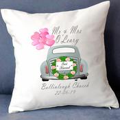 Personalised Wedding Cushion-Wedding Car image