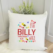 Personalised Cushion- Colourful All Details Bee image