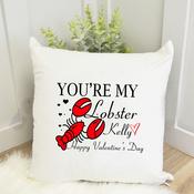 Personalised Valentines Cushion-Lobster image