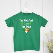 Personalised St.Patrick's Day Green T-Shirt-I'm Not Just Cute image