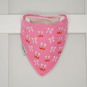 Billy's Bib-Cherries &amp;amp; Bows Dark Pink Bib image