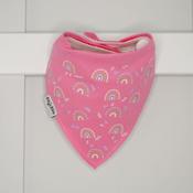 Billy's Bib-Blue Rainbow Dark Pink Bib image