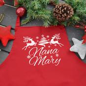 Personalised Christmas Apron-Decorative Reindeer(Adult)