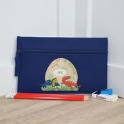 Personalised Navy Pencil Case-Dino image