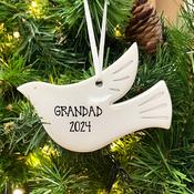 Modern Dove Personalised Christmas Decoration image