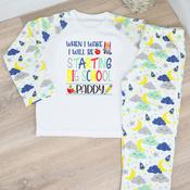 Personalised Kids Pyjamas-When I Wake-Starting Big School (Blue) image
