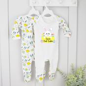 Personalised Easter Baby Grow- 1st Easter Bunny Banner (Easter Design) image
