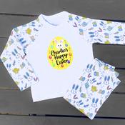Personalised Kids Easter Pyjamas-Easter Egg (Easter Design) image