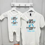 Personalised Father's Day Adult T-Shirt &amp;amp; Kids Baby Grow-Bottles